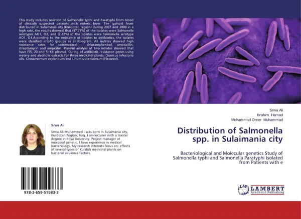 Обложка книги Distribution of Salmonella spp. in Sulaimania city, Srwa Ali,Ibrahim Hamad and Muhammad Omer Muhammad