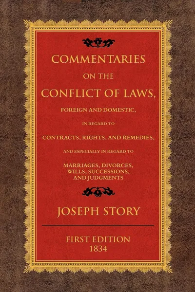 Обложка книги Commentaries of the Conflict of Laws, Joseph Story