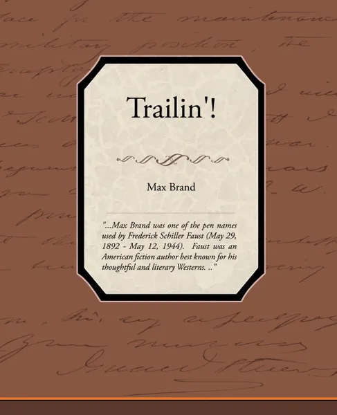 Обложка книги Trailin, Max Brand