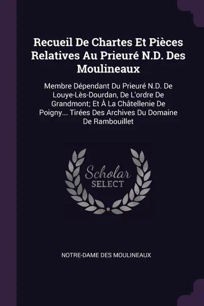 Обложка книги Recueil De Chartes Et Pieces Relatives Au Prieure N.D. Des Moulineaux. Membre Dependant Du Prieure N.D. De Louye-Les-Dourdan, De L'ordre De Grandmont; Et A La Chatellenie De Poigny... Tirees Des Archives Du Domaine De Rambouillet, Notre-Dame Des Moulineaux