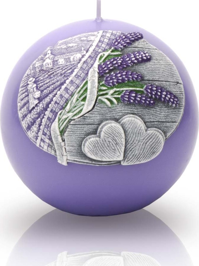 фото Свеча Bartek Lavender Kiss, фиолетовый, диаметр 10 см