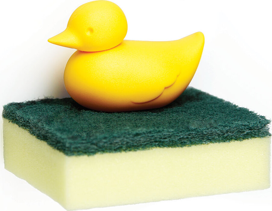 фото Держатель для губки Qualy Duck жёлтый