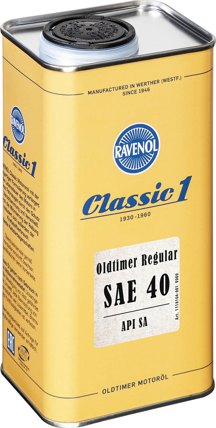 фото Моторное масло RAVENOL Oldtimer Regular SAE 40 (1л)