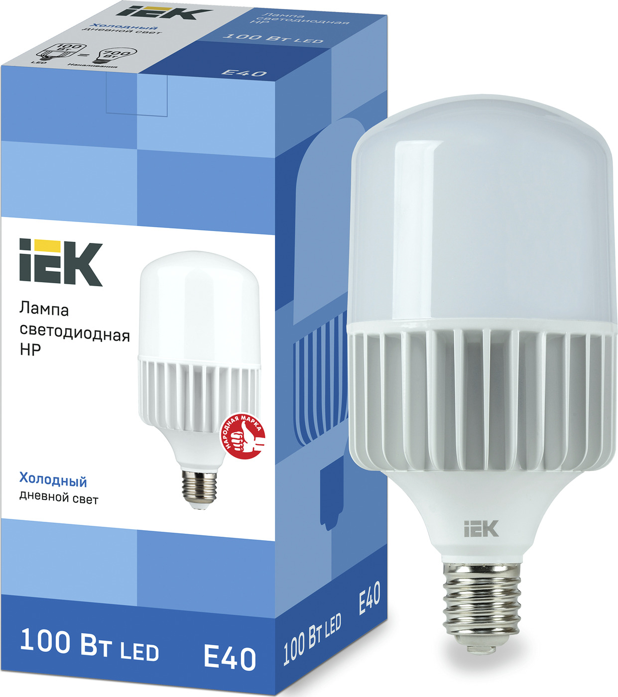 Лампочка Iek LLE-HP-100-230-65-E40 100 Вт, Светодиодная
