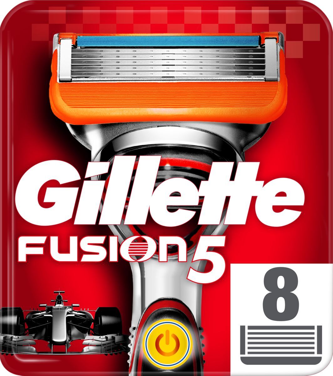 Gillette Сменные Кассеты Fusion5 Power для Мужской Бритвы, 8 шт - изображение