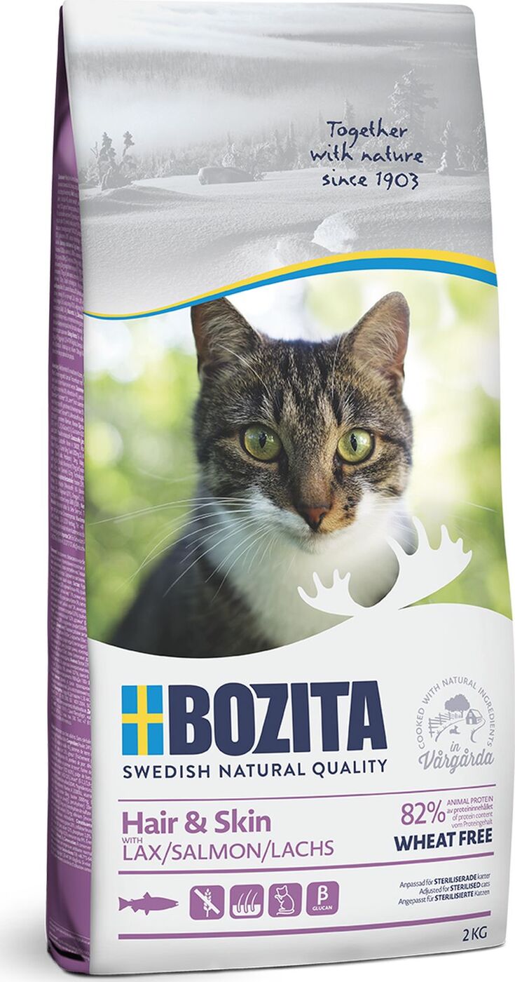 Корм сухой Bozita Hair & Skin WF Salmon, с лососем, без пшеницы, для ...