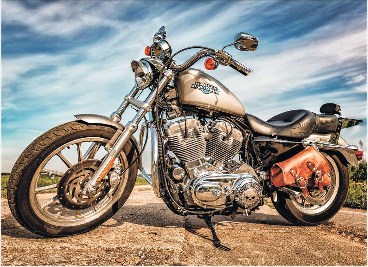 Алмазная мозаика на подрамнике 40х50 см полная выкладка Harley-Davidson Spo...