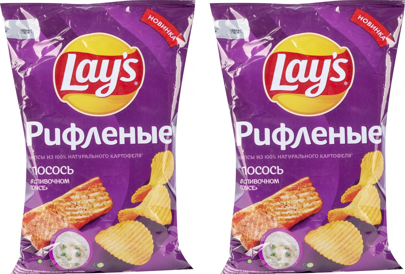 Чипсы lays рифленые лосось