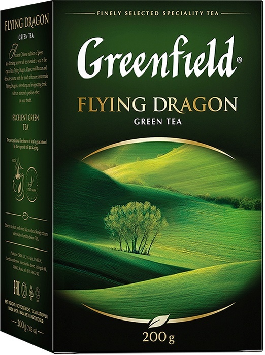 ЧайлистовойзеленыйGreenfieldFlyingDragon,200г