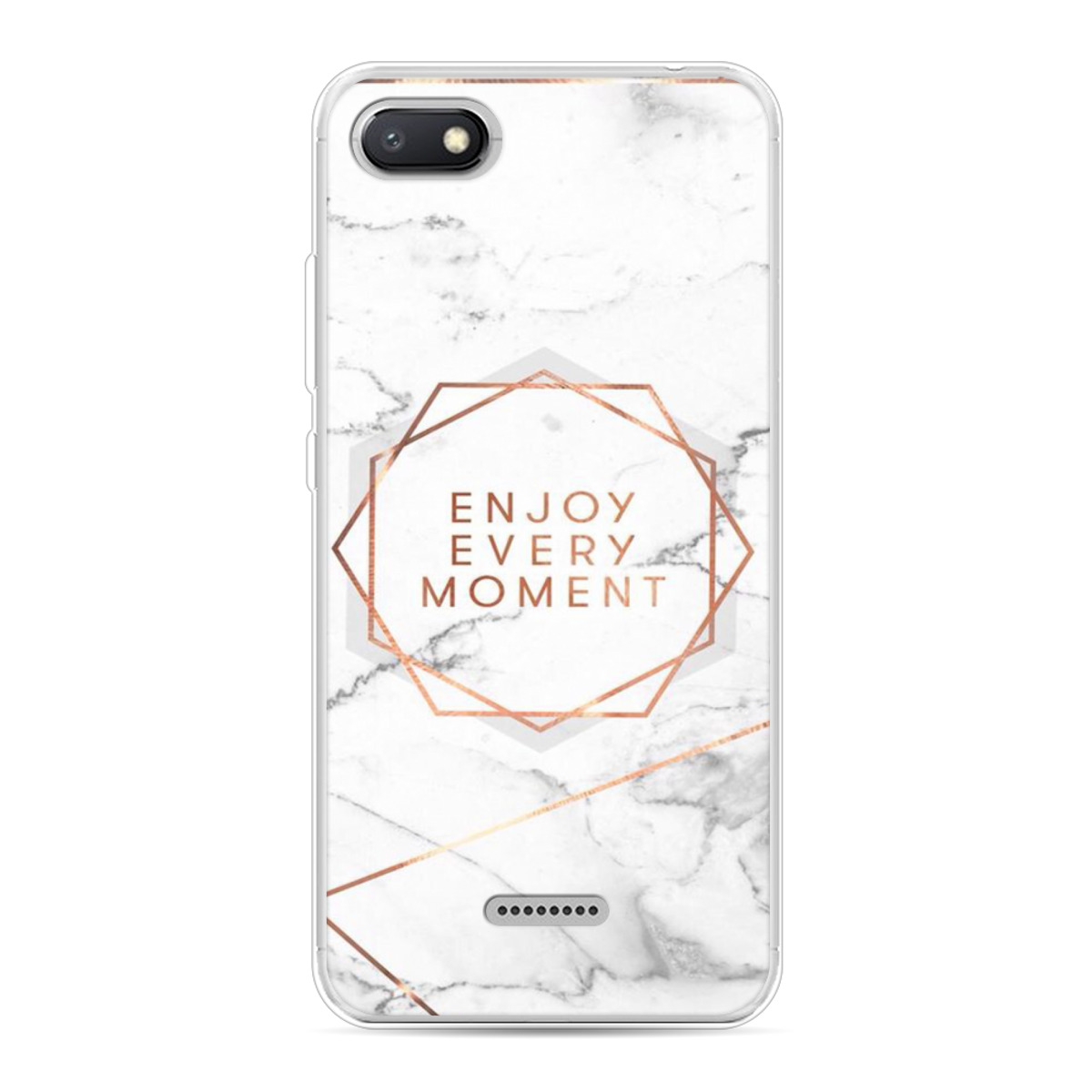 Силиконовый чехол Enjoy every moment мрамор на Xiaomi Redmi 6A / Сяоми Редми 6A