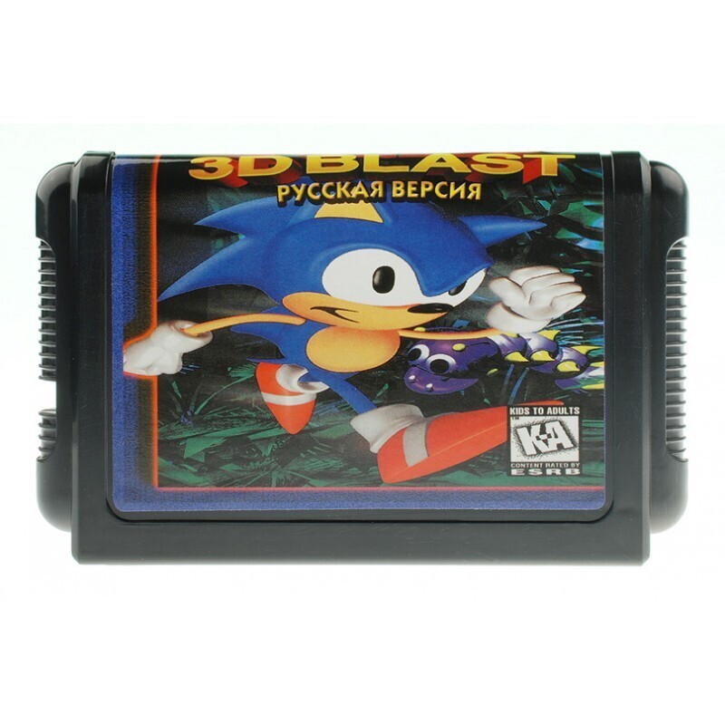 Игровой картридж "Sonic V-3D Blast" для приставки 16 Bit (без коробки)