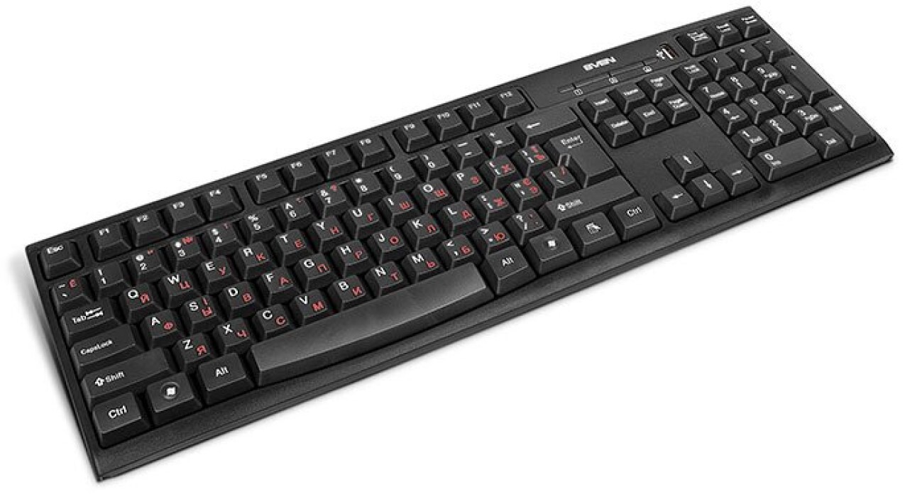 Мембранная клавиатура Sven Standard 304, черный цвет купить по низкой ...