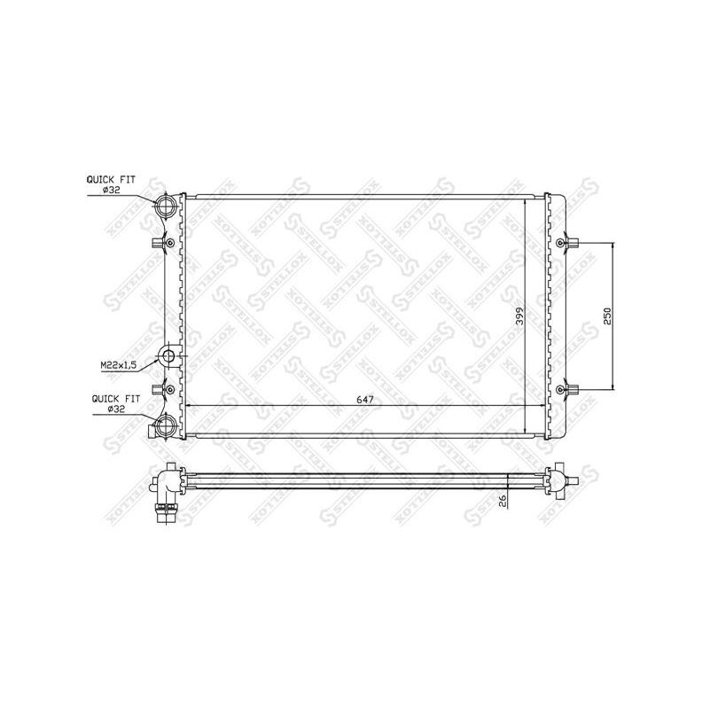 Stellox Радиатор охлаждения, арт. 1025006SX