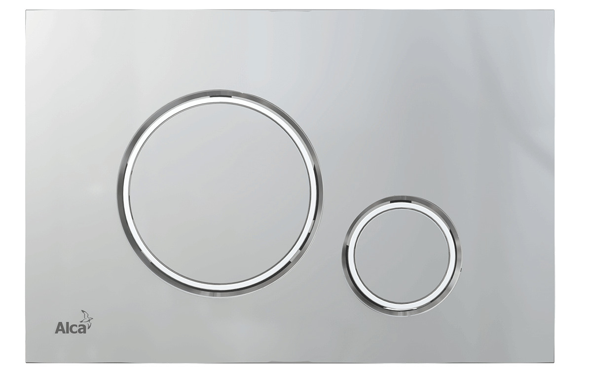 Кнопка упавления Alcadrain нержавеющая сталь белый глянец, FUN-WHITE купить в Си