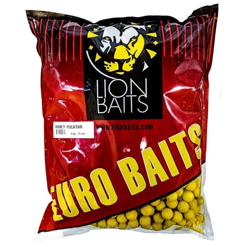 Бойлы прикормочные Lion Baits 20 мм Мед Юкатан Серия Euro Baits Honey Yucatan 5 кг