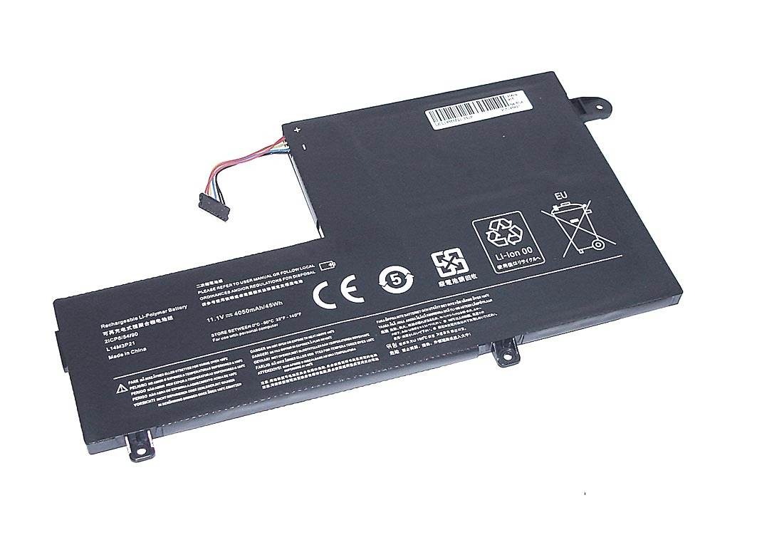 Аккумуляторная батарея для ноутбука Lenovo Flex 3 14 (L14M3P21-3S1P) 11.1V 45Wh OEM черная