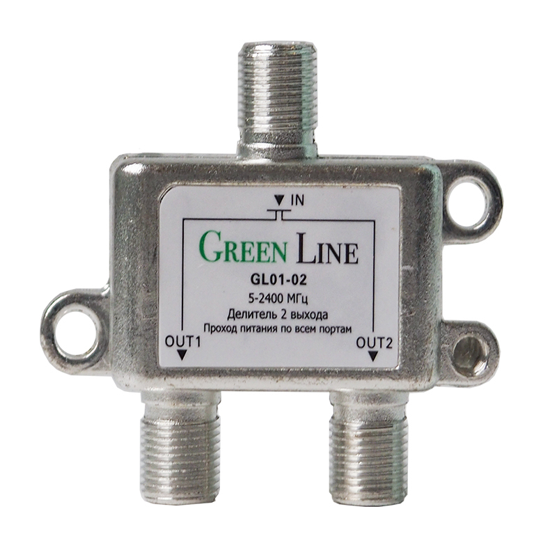 Сплиттер антенный (делитель на 2 выхода) Green Line GL01-02 — купить в ...