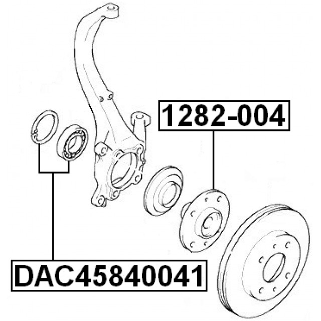 1282. Ступица FEBEST арт. 1282-004. Mb633430
