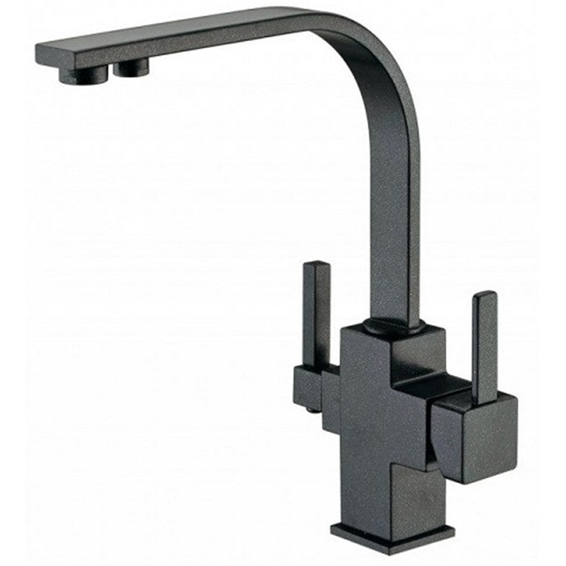 Смеситель для кухни под фильтр Kern 2034 Black Латунь Гибкая подводка ...