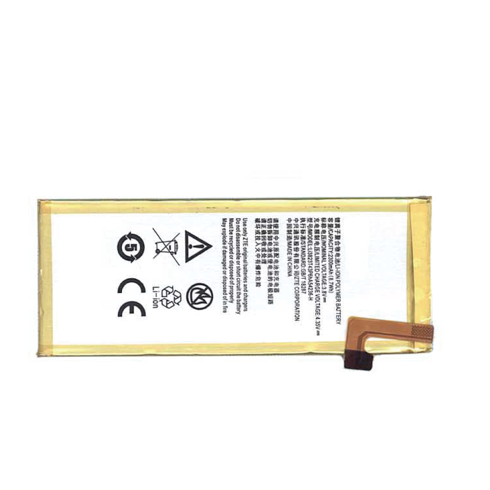 Аккумуляторная батарея Li3824T43P6hA54236-H для ZTE Blade S6 G717C 3.8V  2400mAh - купить с доставкой по выгодным ценам в интернет-магазине OZON  (262470516)