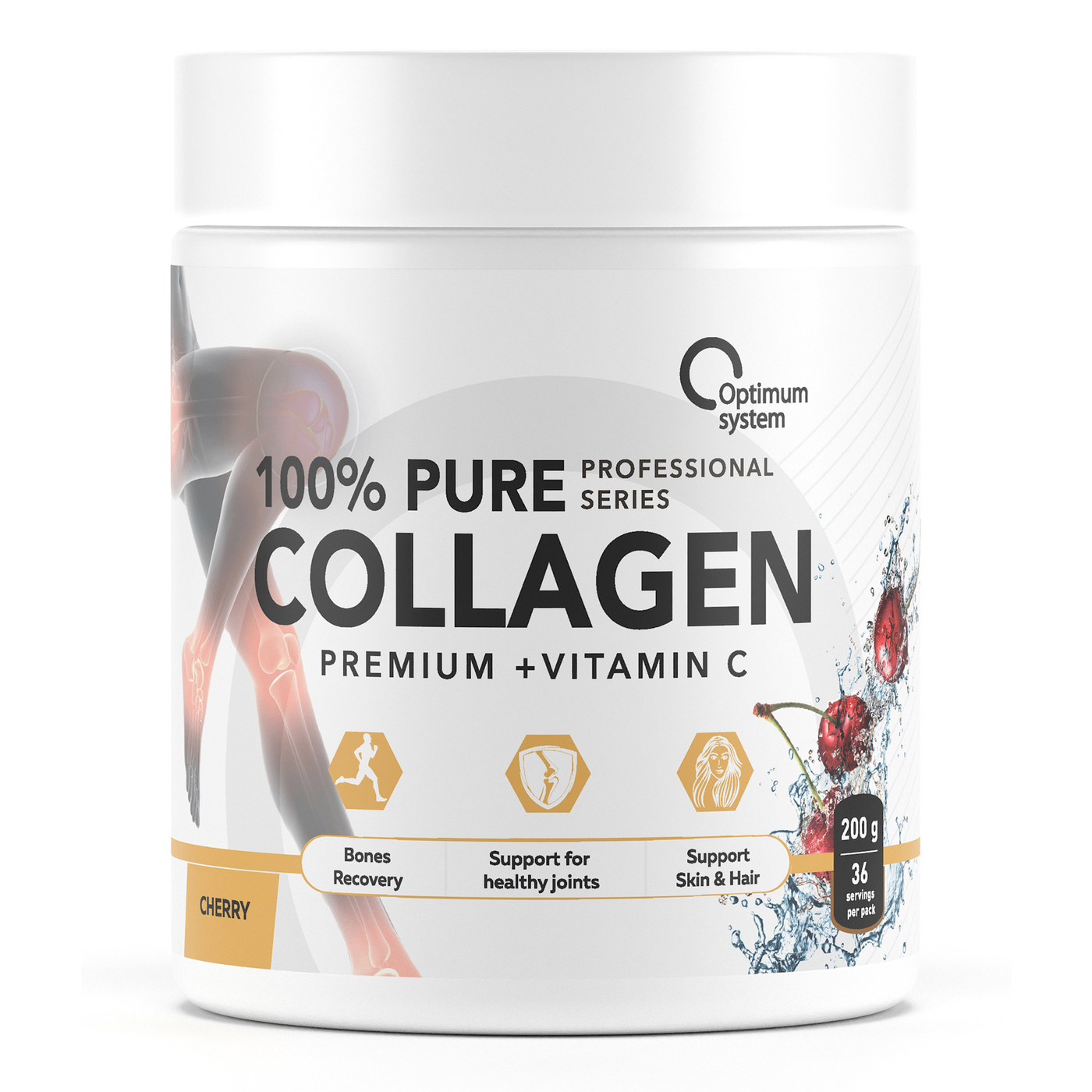 Коллаген / Optimum system / 100% Pure Collagen Powder 200 gr / вишня ...