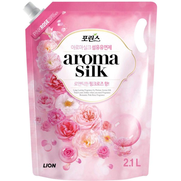 Lion Porinse Aroma Capsule - Rose Смягчающий кондиционер для белья с нежным ароматом цветущей розы, 2100 г