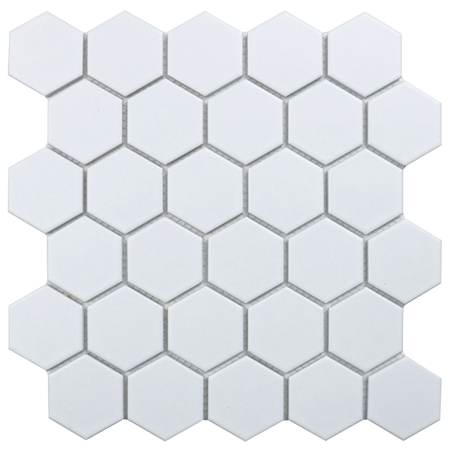 Плитка мозаика керамическая 27,8х26,5х0,6 Homework Hexagon small, матовая белая