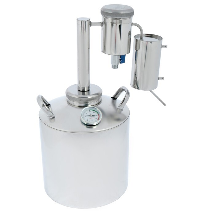 Дистиллятор "Лидер-3", 16 л, большой разборный сухопарник со сливом ...