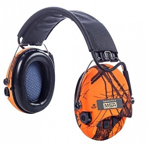 Наушники активные MSA Supreme Pro-X Camo, фонарик, SNR25dB, NRR18dB, orange-MossyOak/черн, вход AUX 3,5мм.