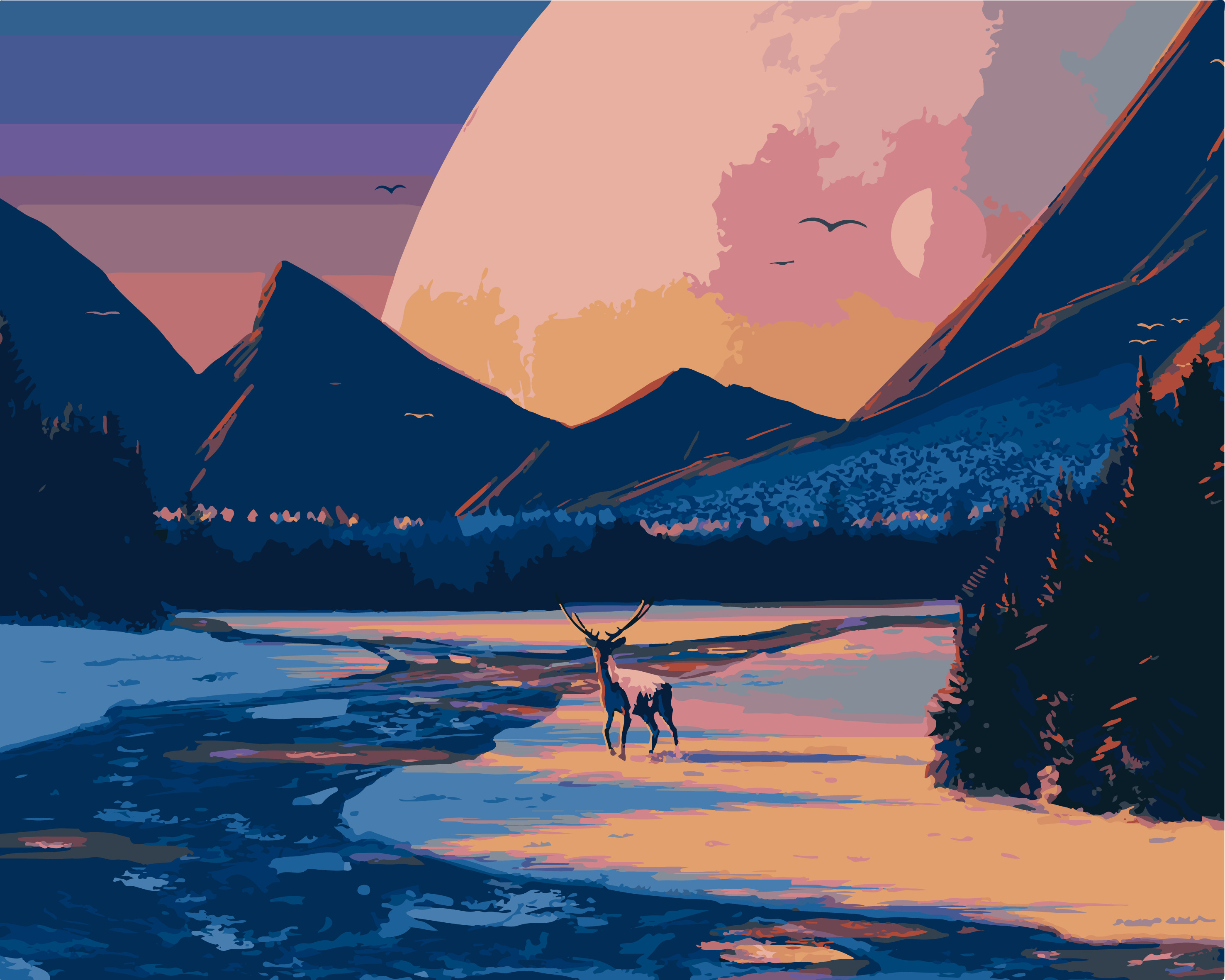 Минимализм картина по номерам