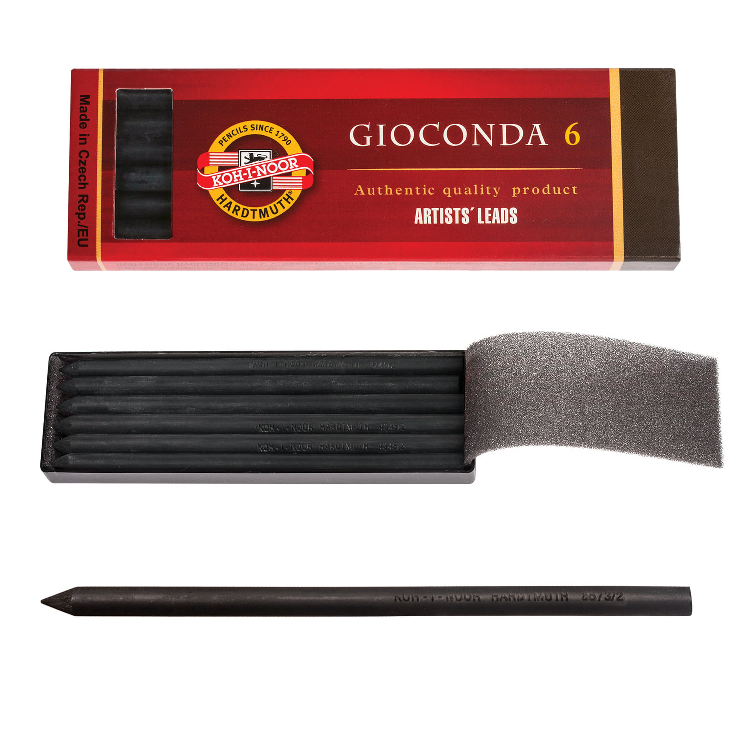 Графитовые стержни KOH-I-NOOR, набор 6 шт., "Gioconda", черные ...