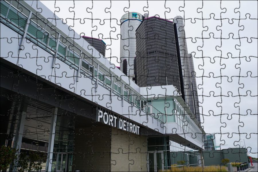 Building port. Порт Детройт. Ренессанс центр Детройт. Port of Detroit