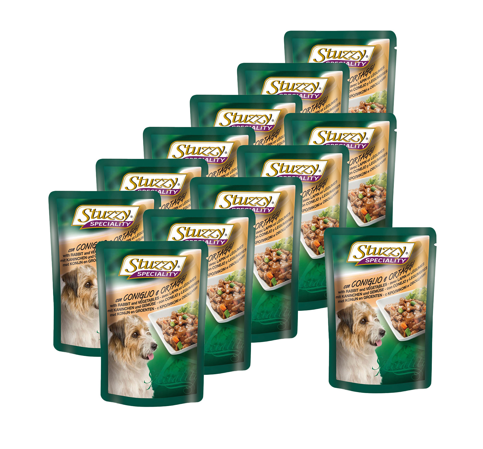 STUZZY SPECIALITY DOG консервы для собак с кроликом и овощами 100гр х ...