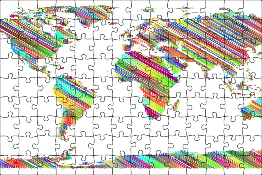 Занимательная карта мира с магнитными пазлами