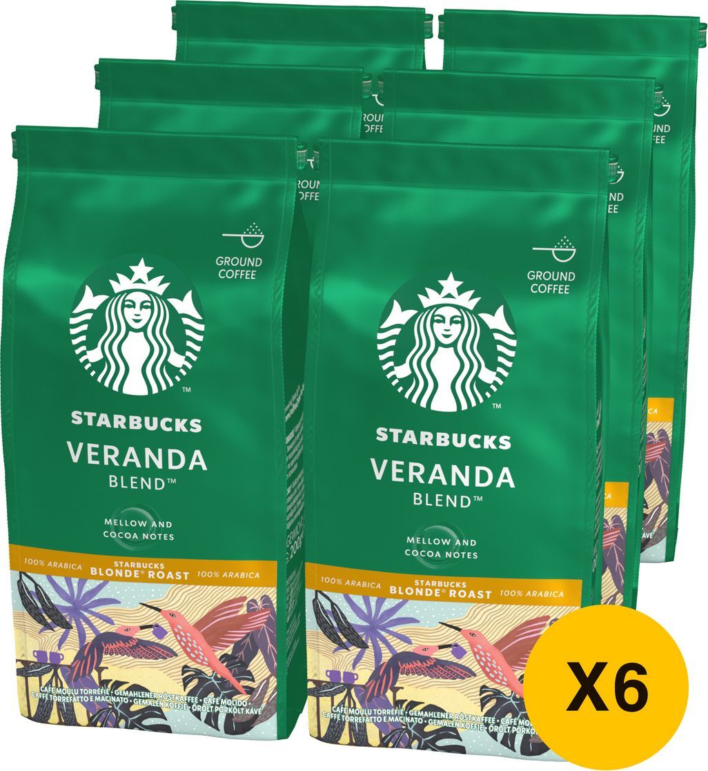 Кофе молотый Starbucks Veranda Blend, светлой обжарки, 200 г х 6 шт ...