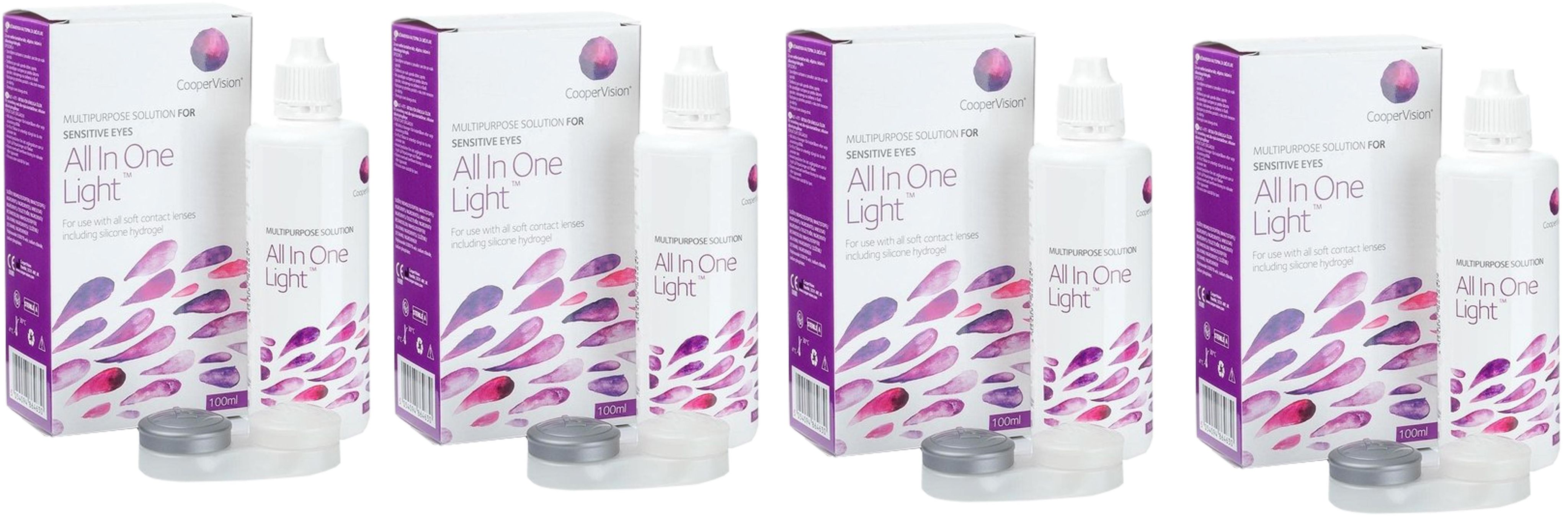 Раствор для линз CooperVision All in One Light 400 мл + 4 контейнера ...