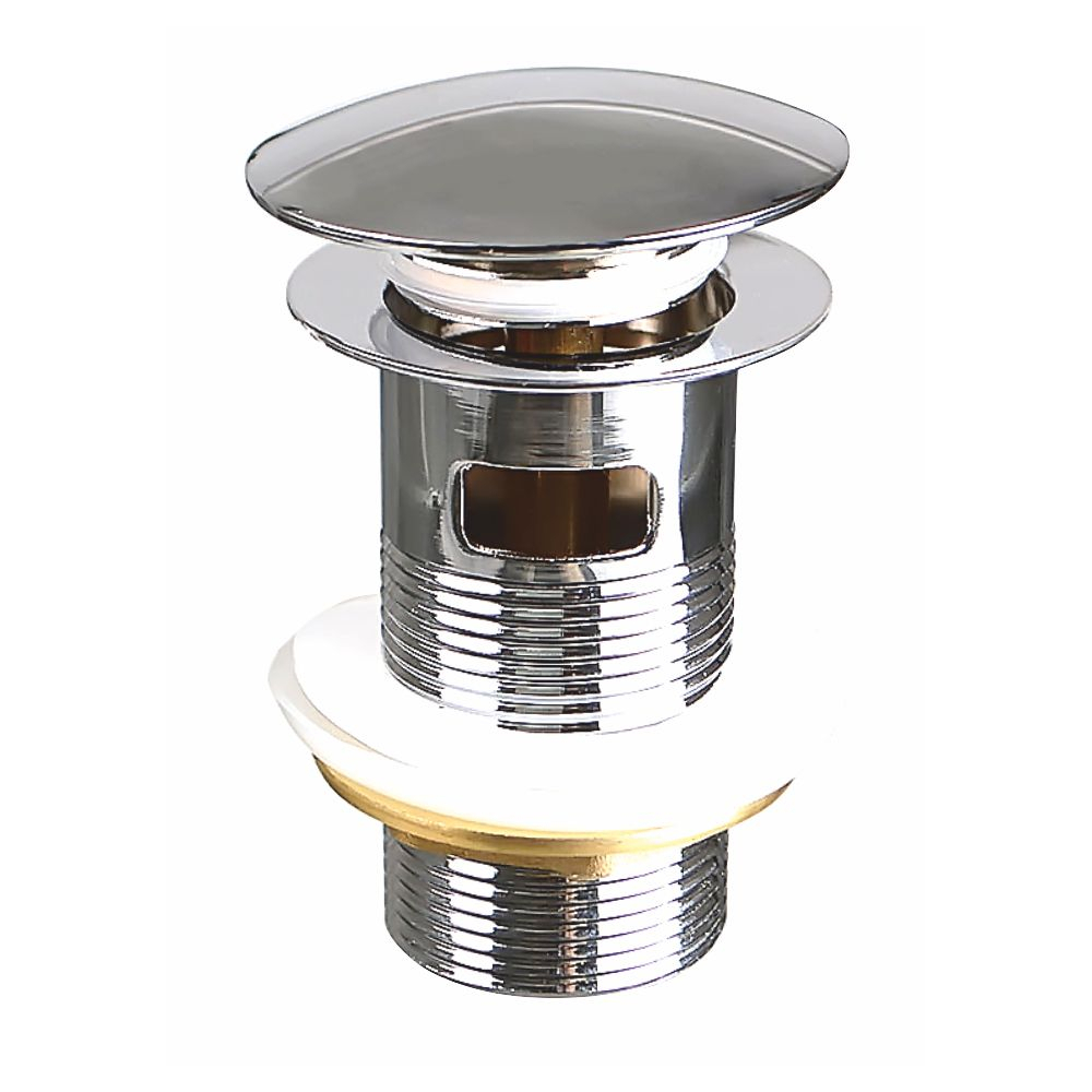 Выпуск для раковины 75 мм Клик-Клак круглый с переливом - купить по ...