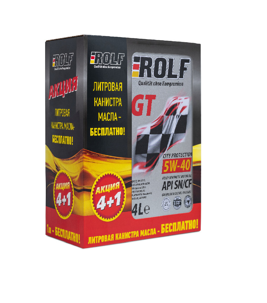 Моторное масло ROLF GT 5W-40 Синтетическое 5 л - купить в интернет ...