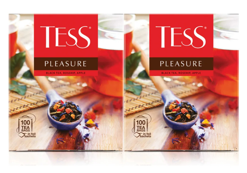Чай чёрный TESS Pleasure Плэжа 100х1.5 гр комплект: 2 упаковки — купить ...