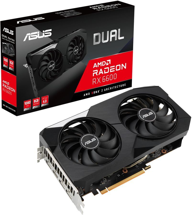 ASUSВидеокарта8ГБ(ASUSDUALRadeonRX6600DUAL-RX6600-8G8GB)