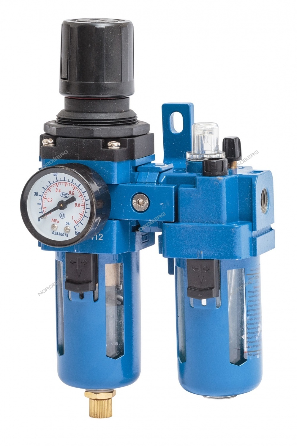 NORDBERG ФИЛЬТР NP8415 воздушный с редуктором и лубрикатором, 1 дюйм ...