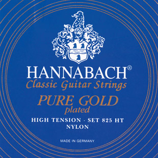 Blue PURE GOLD Комплект струн для классической гитары нейлон/позолоченные Hannabach 825HT