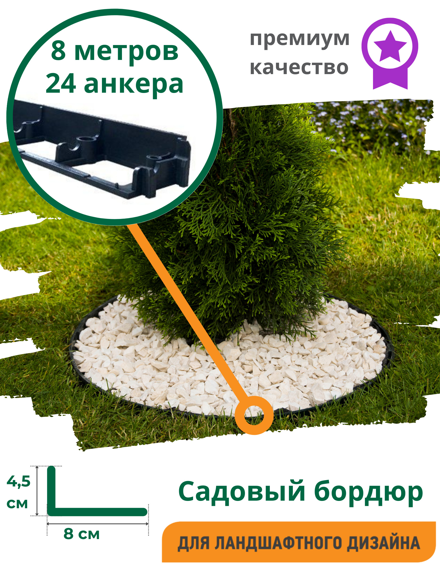Бордюр садовый Standartpark Полипропилен, 100 х4.5 см купить по доступной цене с доставкой в интернет-магазине OZON (254119046)