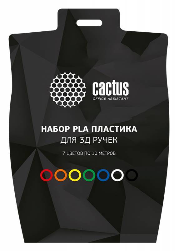 Пластик для ручки 3D Cactus CS-3D-PLA-7X10M PLA Pro d1.75мм L10м 7цв.