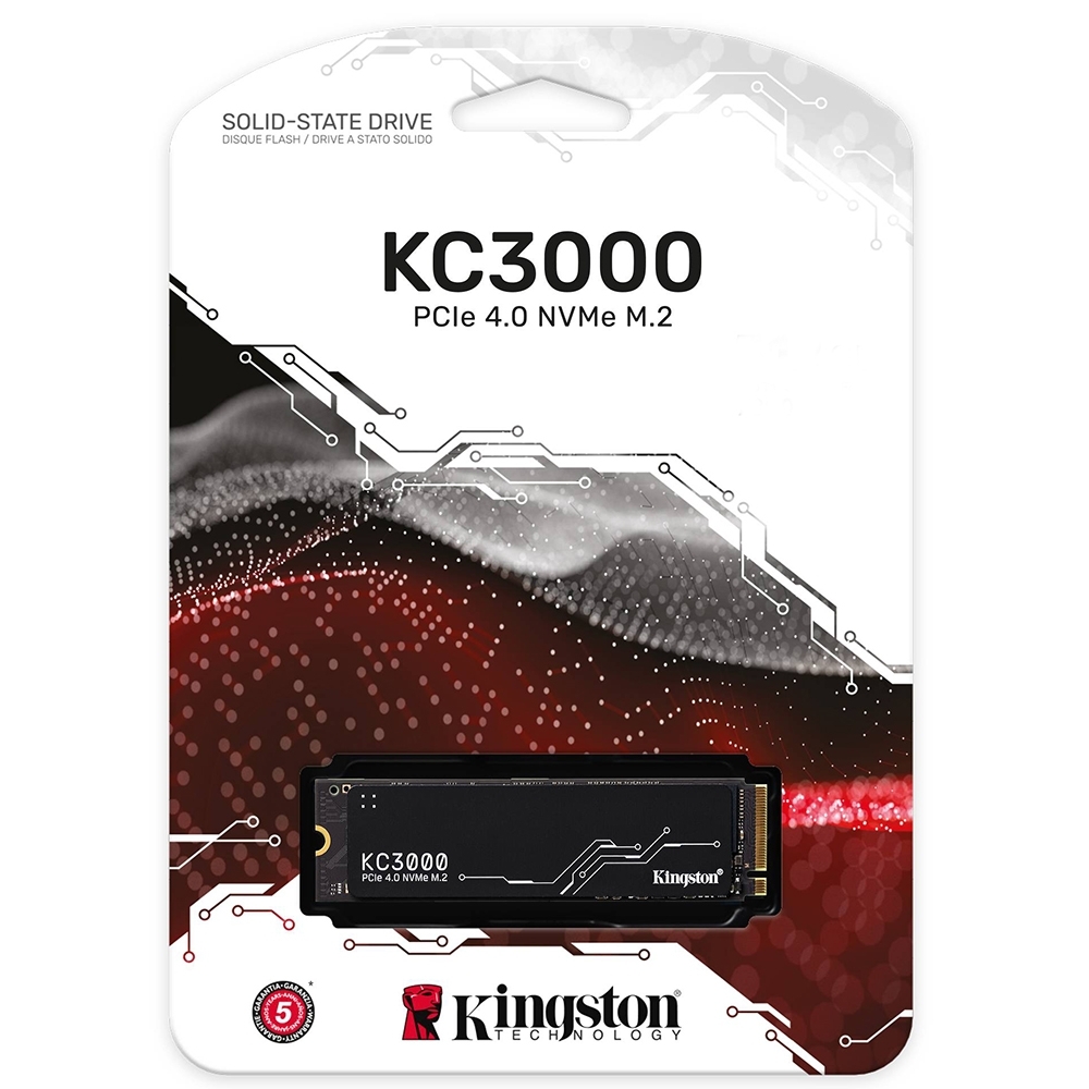 Kingston 2 ТБ Внутренний SSD-диск KC3000 M.2 PCI-E 4.0 (SKC3000D/2048G)