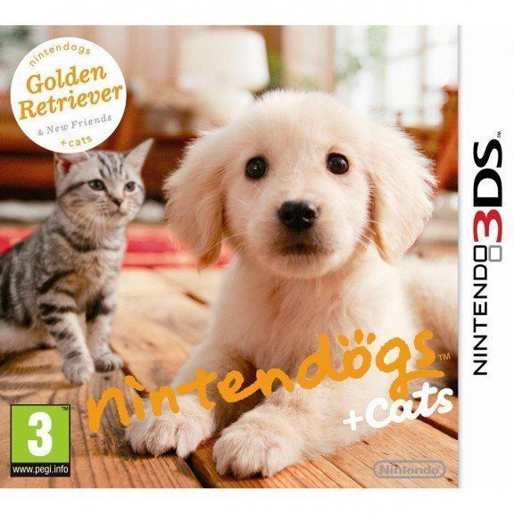 Игра Nintendogs Cats: Голден ретривер и новые друзья. Русская (Nintendo 3DS, Русские субтитры)