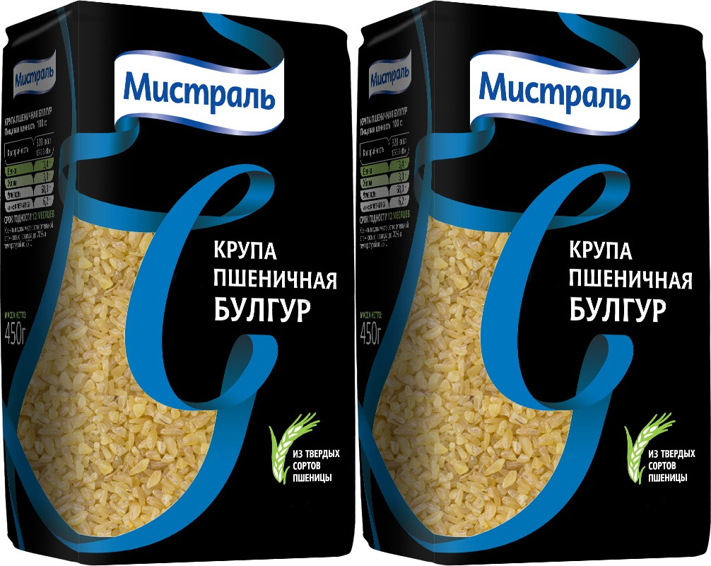 Булгур Мистраль 500 г, комплект: 2 упаковки - купить с доставкой по  выгодным ценам в интернет-магазине OZON (249240854)