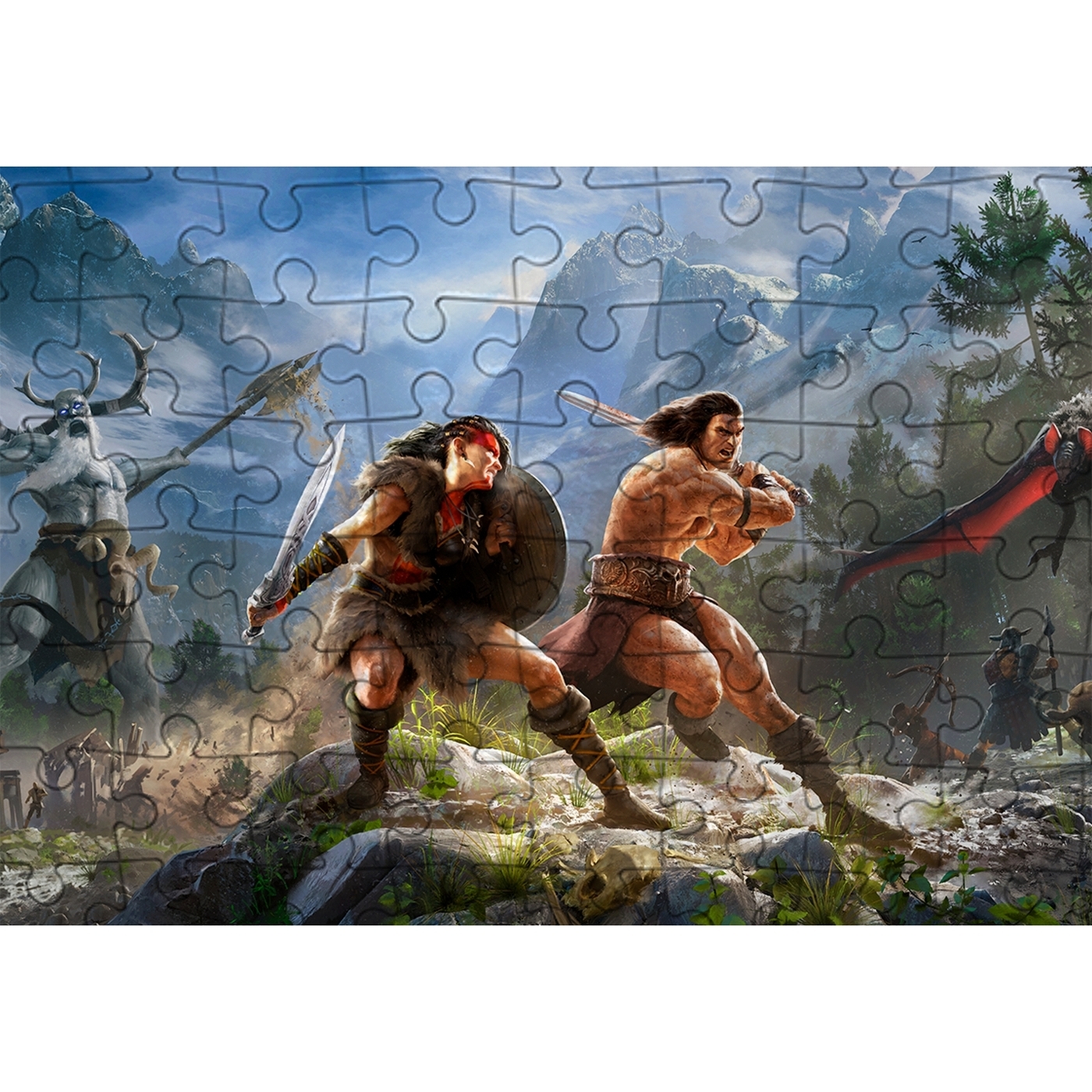 Пазл Картонный 38x26 см Conan Exile (конан варвар, персонаж, игра,  шварцнегер, викинг, пейзаж - 51 - купить с доставкой по выгодным ценам в  интернет-магазине OZON (242745074)