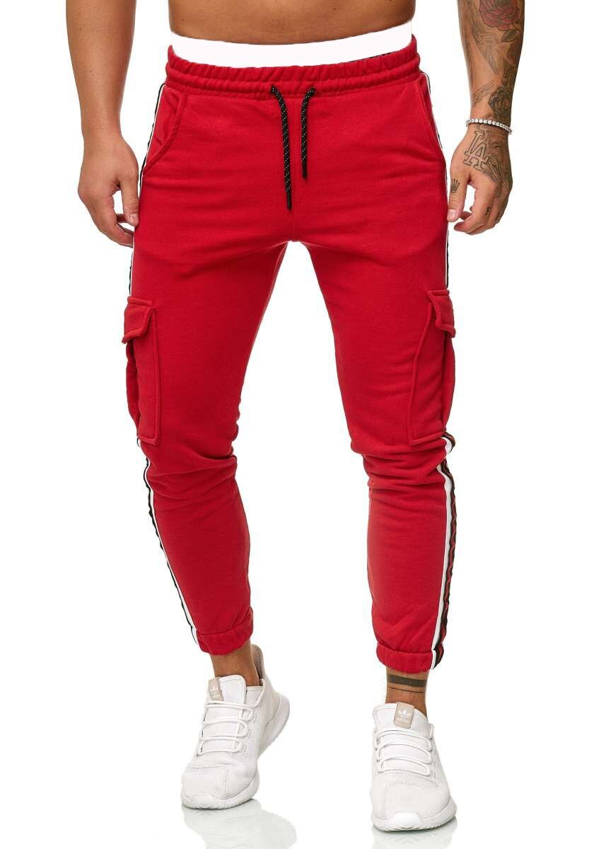 Solid Drawstring Cargo Jogger Pants