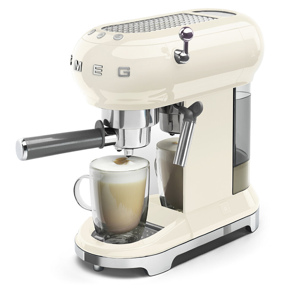 Кофеварка рожковая Smeg ECF01, бежевый — купить в интернет-магазине ...